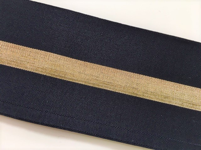 Bild 1 von Gummiband für Trachtengürtel - schwarz gold 5 cm  - Dirndlgürtel elastisch