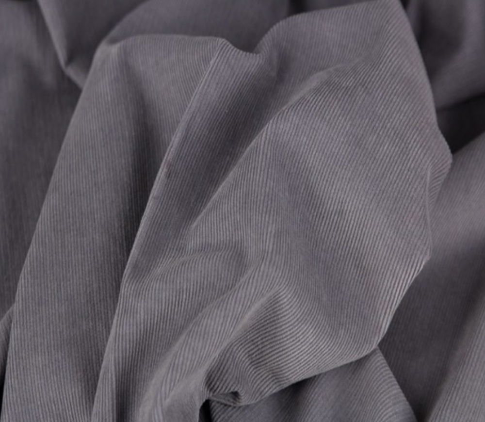 Bild 1 von Feincord / Samt Samtcord - grau - 50 cm