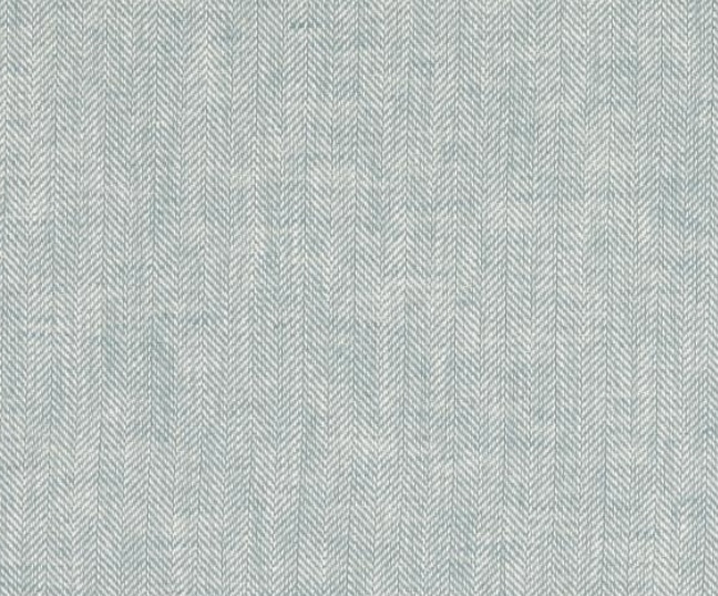 Bild 1 von Reststück Fischgrat Halbleinen Baumwoll-Leinenstoff - Twill  - mint pastell -  145 cm