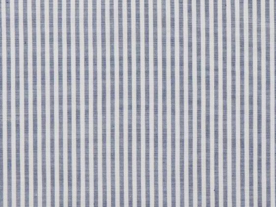 Bild 1 von Baumwollstoff Popeline Streifen - garngefärbt dunkelblau - 3mm - 50 cm