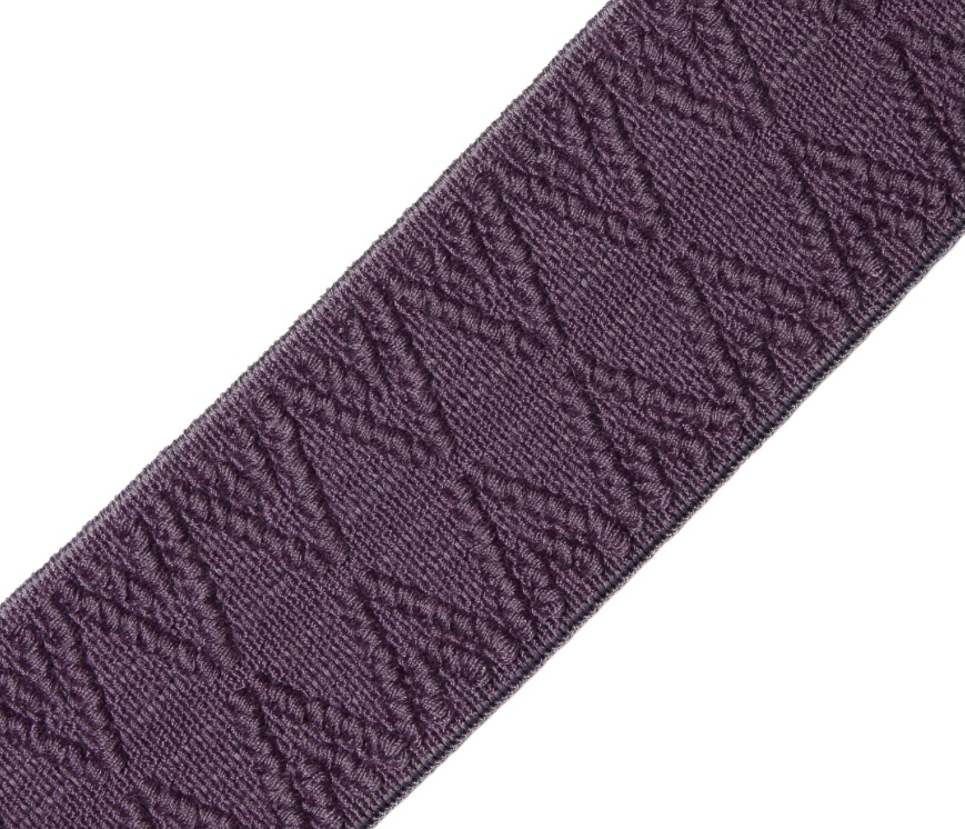 Bild 1 von Reststück Gummiband für Trachtengürtel - 4 cm  - lila pflaume Dirndlgürtel elastisch gewebt   88cm