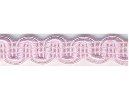 Bild 1 von Posamentborte Bogen - 10 mm breit - zartrosa - Farbe 74