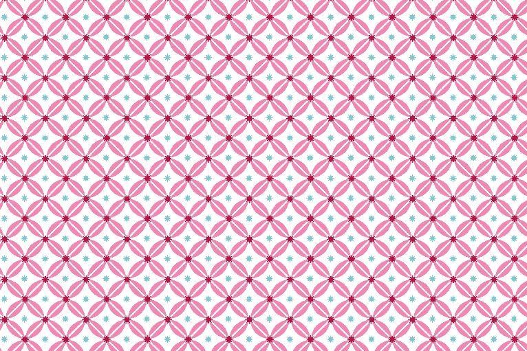 Bild 1 von Baumwollstoff Popeline - Blumenornamente - weiß pink - 50 cm
