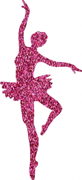 Bild 1 von Bügelmotiv Ballerina - pink glitzer