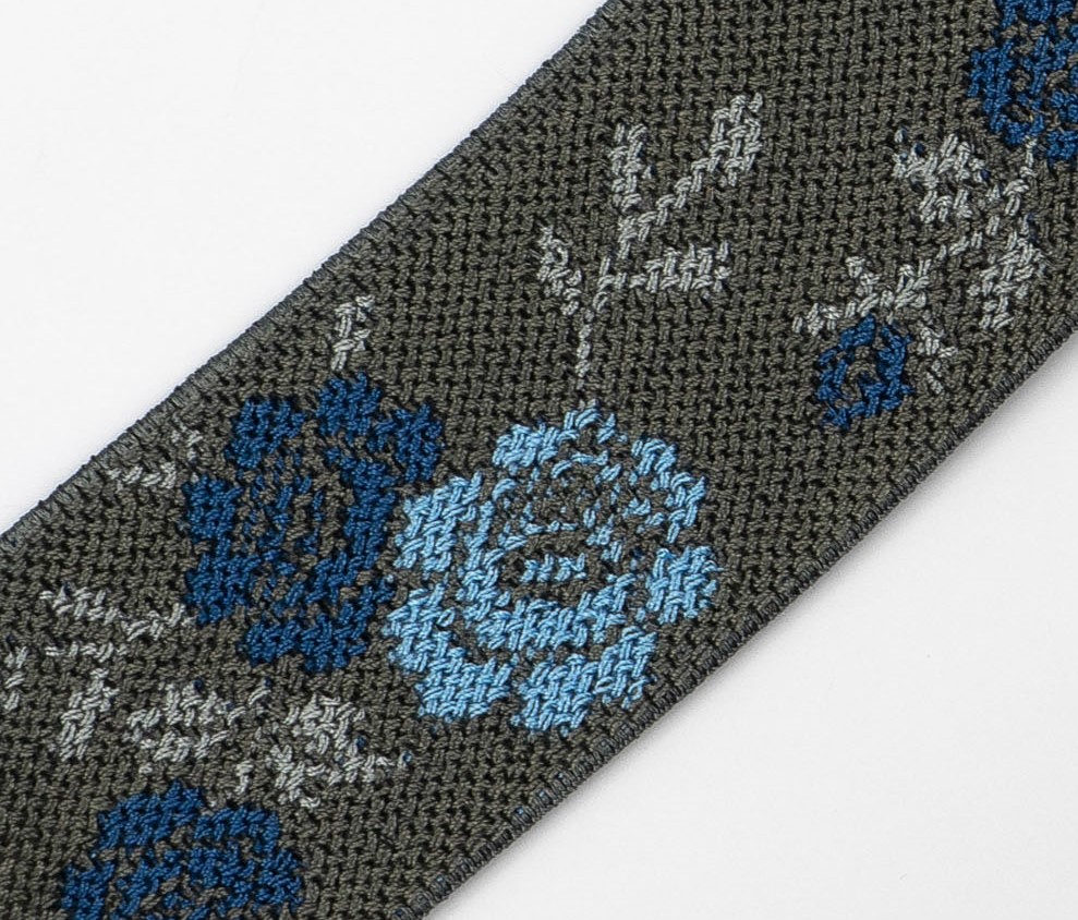 Bild 1 von Gummiband für Trachtengürtel - 4 cm  - Rosen Dirndlgürtel elastisch 