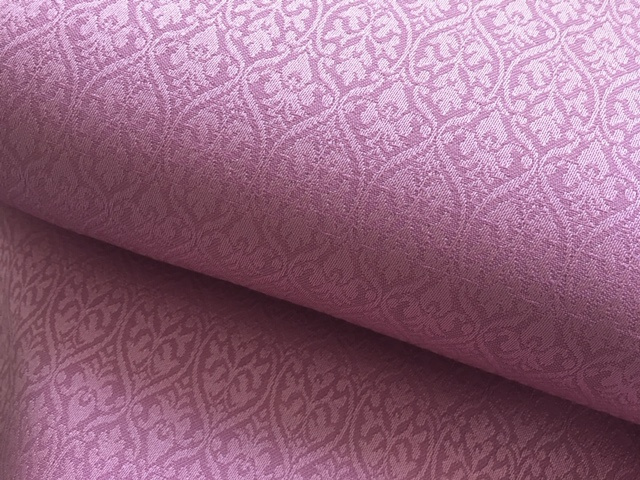 Bild 1 von Reststück Wollsatin Jacquard Mischgewebe knitterfrei Ornamentmuster - altrosa - 140 cm