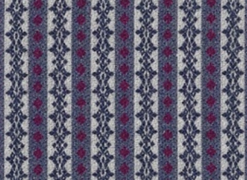 Bild 1 von Reststück Trachten Dirndl Stoff  Baumwollköper  knitterarm Rankenmuster blau  - 255 cm