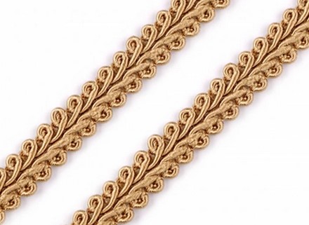 Bild 1 von Borte Posamentborte - 8 mm breit - gold braun