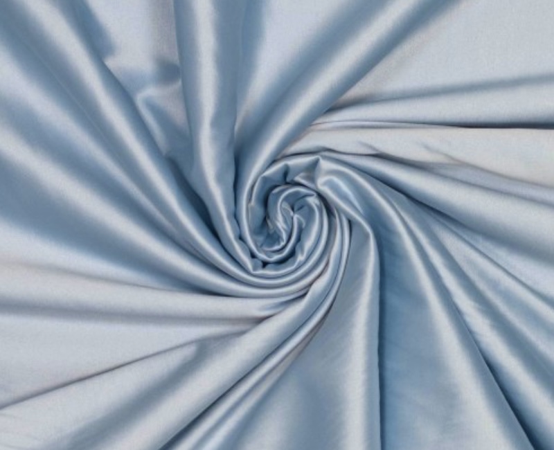 Bild 1 von  Baumwollsatin-Mischgewebe - edler Glanz - leicht dehnbar - zartblau  -50 cm