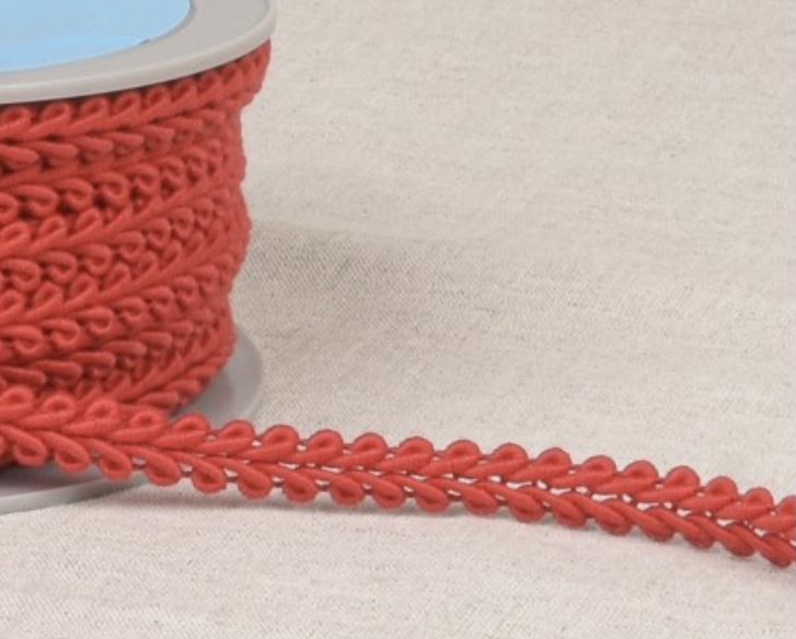 Bild 1 von Posamentborte - 8 mm breit - rot - Farbe 8