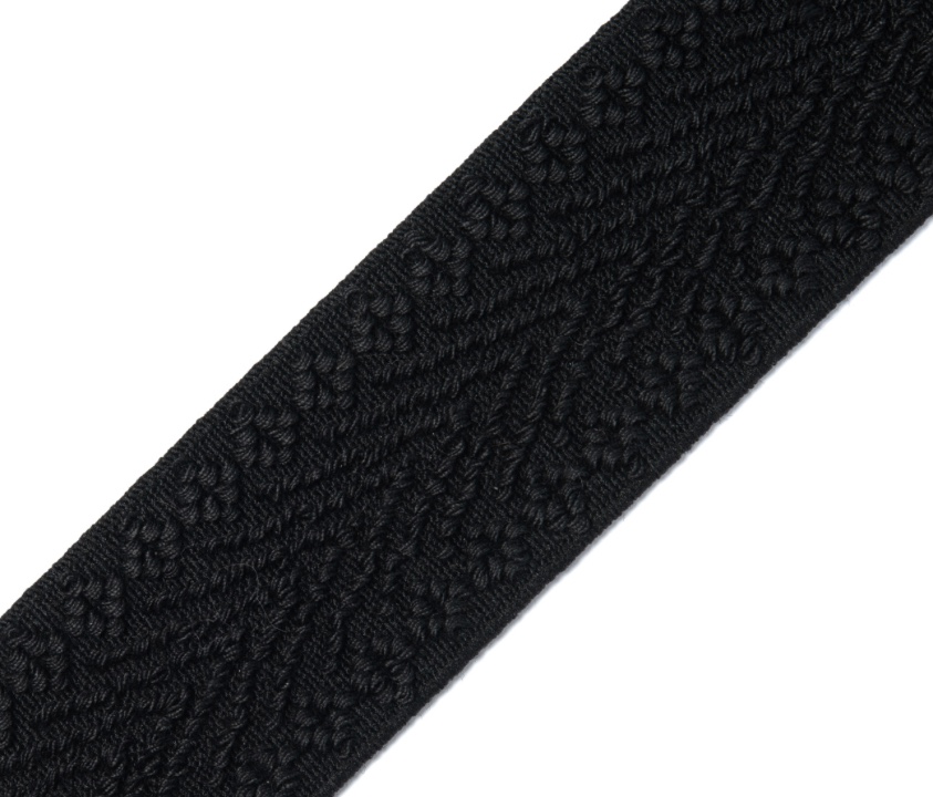 Bild 1 von Gummiband für Trachtengürtel - 4 cm  - schwarz Dirndlgürtel elastisch gewebt