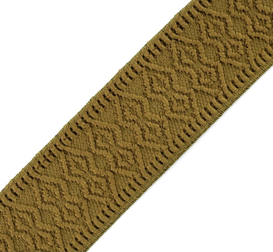 Bild 1 von Gummiband für Trachtengürtel - 4 cm  - dunkles senfgelb Dirndlgürtel elastisch gewebt