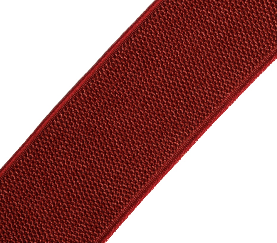 Bild 1 von Gummiband für Trachtengürtel - 5 cm  - dunkles ziegelrot Dirndlgürtel elastisch gewebt