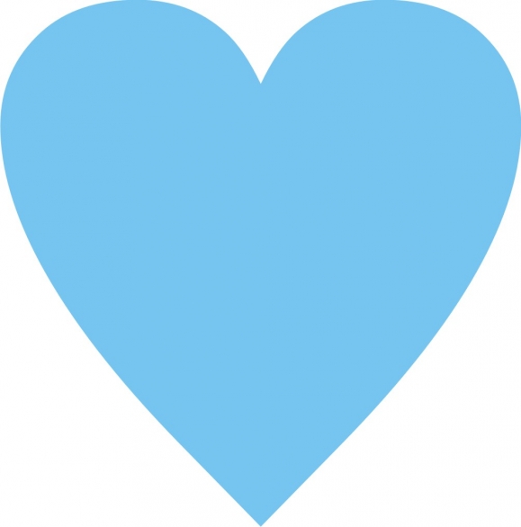 Bild 1 von Bügelmotiv Herz - hellblau