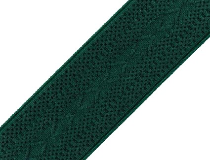 Bild 1 von Gummiband für Trachtengürtel - 4 cm  - tief dunkelgrün Dirndlgürtel elastisch gewebt