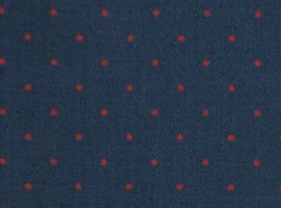 Bild 1 von Reststück Dirndl Stoff  Baumwollsatin Punkte - dunkelblau rot - 63 cm
