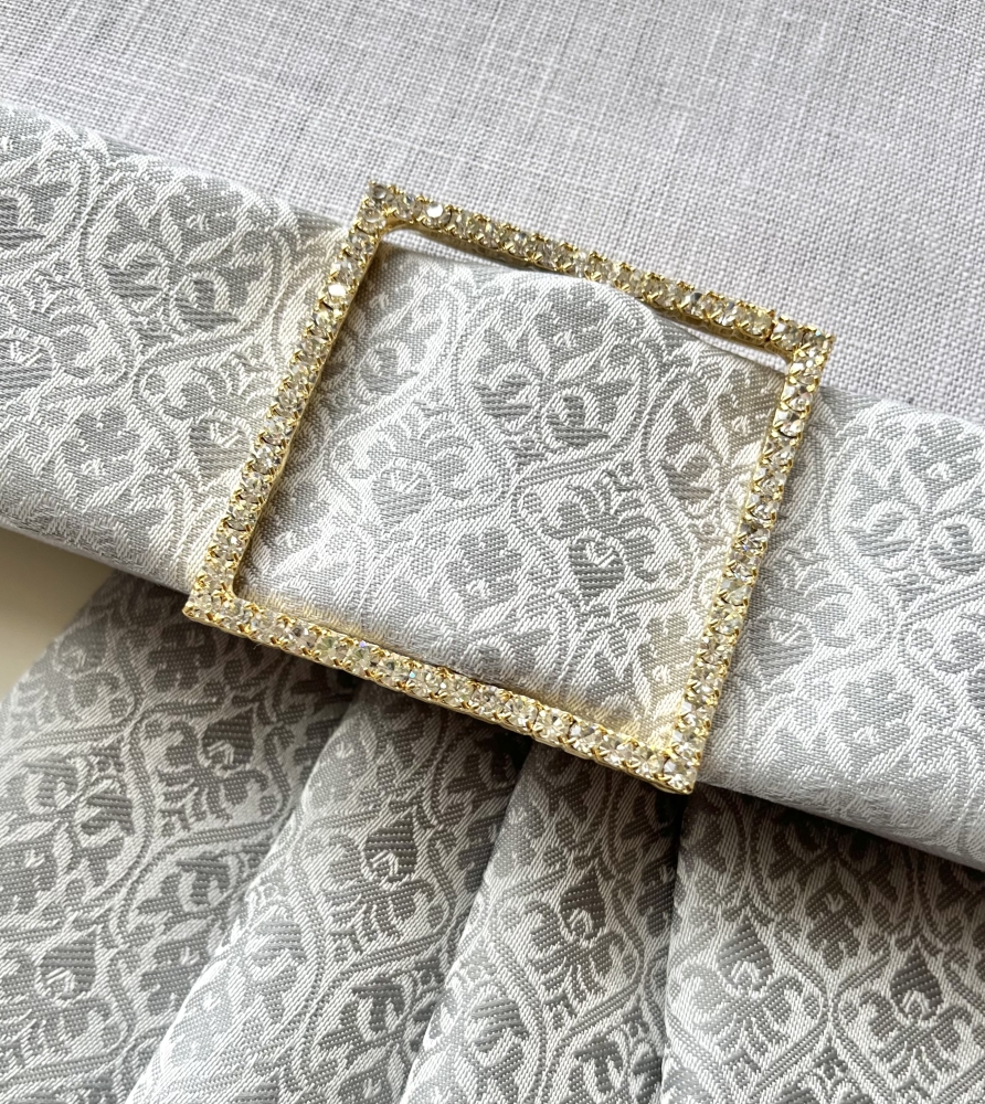 Bild 1 von Gürtelschnalle - Schließe - Strass gold -  55 mm - 1 Stk