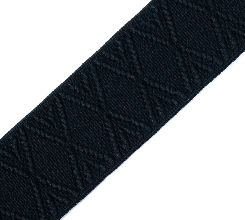 Bild 1 von Gummiband für Trachtengürtel - 4 cm  - nachtblau schwarz Dirndlgürtel elastisch gewebt