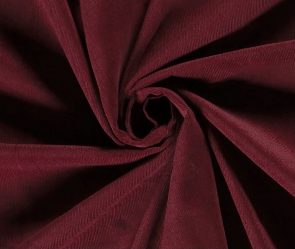 Bild 1 von Reststück Feincord / Samt Samtcord- dunkelrot - 180 cm