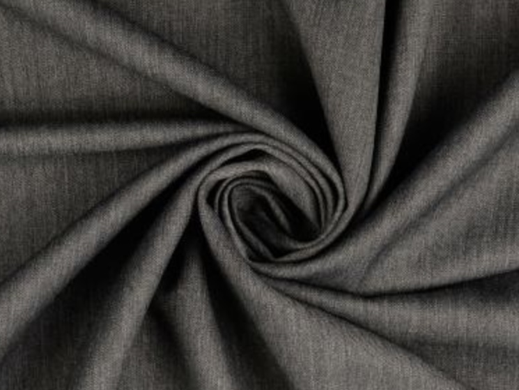 Bild 1 von Reststück Wollstoff Schurwolle - dunkelgrau - 72 cm