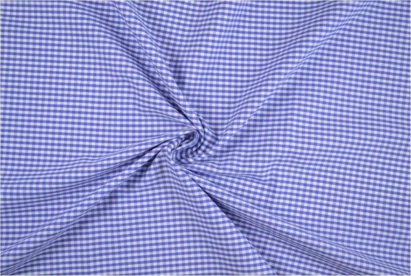 Bild 1 von Reststück VICHY KARO-Stoff - mittelblau - 3 mm Karo - 150 cm