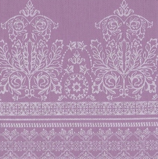 Bild 1 von Trachten Dirndl Stoff  - Blumenbordüre  - knitterarm - altrosa - Rapport 150x135cm