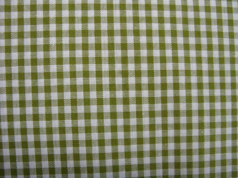 Bild 1 von Reststück VICHY KARO-Stoff - olivgrün - 3 mm Karo - 50 cm