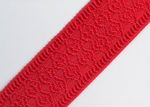 Bild 1 von Gummiband für Trachtengürtel - 4 cm  - rot Dirndlgürtel elastisch gewebt