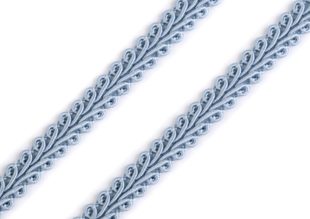 Bild 1 von Reststück Borte Posamentborte - 8 mm breit - hellblau  270 cm