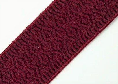 Bild 1 von Gummiband für Trachtengürtel - 4 cm  - weinrot bordeaux Dirndlgürtel elastisch gewebt - 73 cm