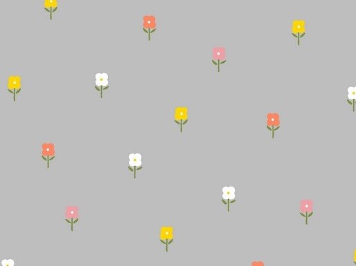Bild 1 von Baumwollstoff Popeline - Blumenmuster zartgrau - 50 cm