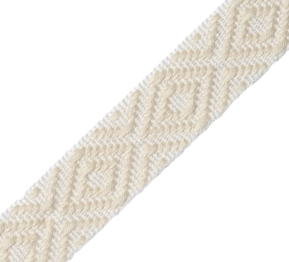 Bild 1 von Borte Jacquardborte Webband Band creme weiss   - 20 mm breit  - 3 Meter