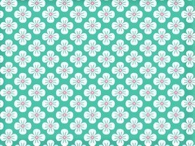Bild 1 von Reststück Baumwollstoff Popeline - Blumen - dunkles mint -  130 cm