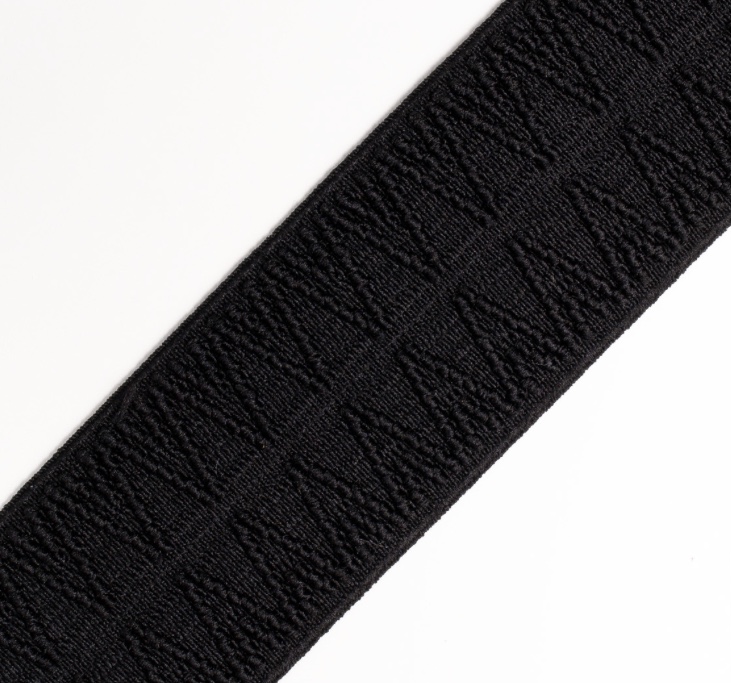 Bild 1 von Reststück Gummiband für Trachtengürtel - 5 cm  - schwarz Dirndlgürtel elastisch gewebt  90 cm