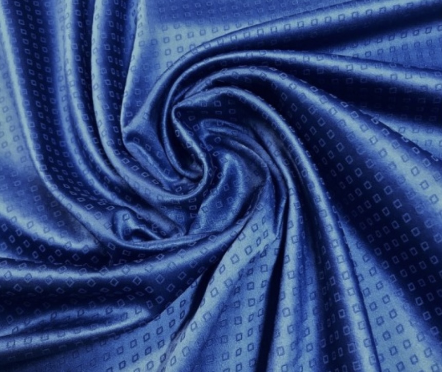 Bild 1 von Jacquard Rock Dirndl Stoff Baumwoll-Mischgewebe - blau - 50 cm