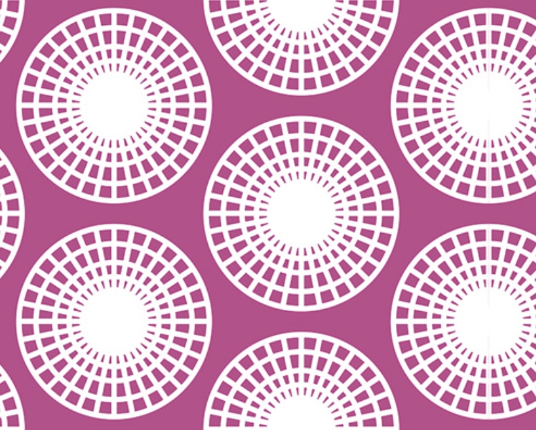 Bild 1 von Baumwollstoff - Kreise  - pink  - 50 cm