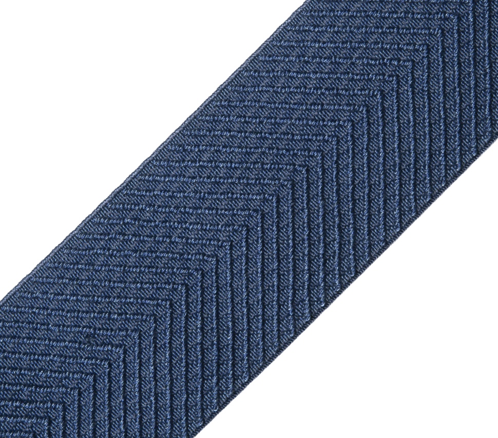 Bild 1 von Gummiband für Trachtengürtel - 5 cm  - mittelblau  Dirndlgürtel elastisch gewebt