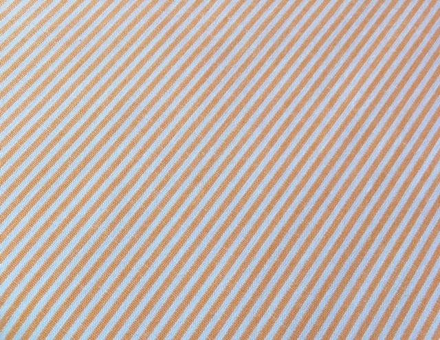 Bild 1 von Reststück Baumwollstoff Popeline Streifen - garngefärbt koralle pastell - 1mm - 120 cm