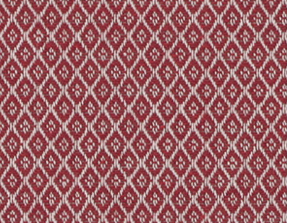 Bild 1 von Jacquard Mischgewebe knitterarm Ornamentmuster Waben - weinrot    - 50 cm