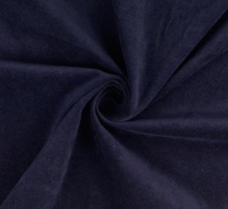 Bild 1 von Stretch Samt Baumwollsamt - nachtblau dunkelblau - 50 cm