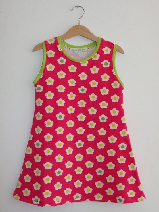 Bild 1 von Stretchjersey Stoff - Fräulein GÄNSEBLÜM - pink - 50 cm