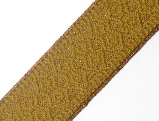 Bild 1 von Reststück Gummiband für Trachtengürtel - 4 cm  - gold lurex Dirndlgürtel elastisch  160 cm
