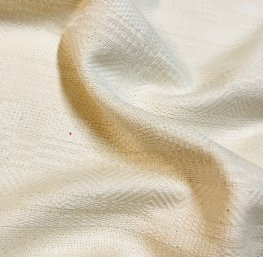 Bild 1 von Reststück Jacquard Baumwolle - knitterarm - creme hellbeige - 140 cm