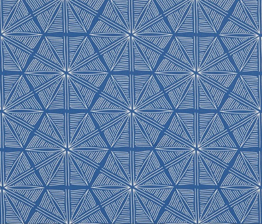 Bild 1 von Reststück Dirndl Stoff  Baumwolle - knitterarm - Blumen -  mittelblau creme - 2x100 cm