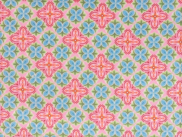 Bild 1 von Reststück Dirndl Stoff kleine Blumen  - zartrosa pastell - 43 cm