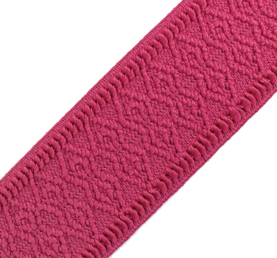 Bild 1 von Reststück Gummiband für Trachtengürtel - 4 cm  - pink Dirndlgürtel elastisch gewebt  145cm