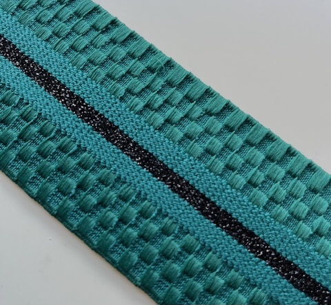 Bild 1 von Gummiband für Trachtengürtel - 6 cm  - dunkelpetrol petrol -   Dirndlgürtel elastisch gewebt