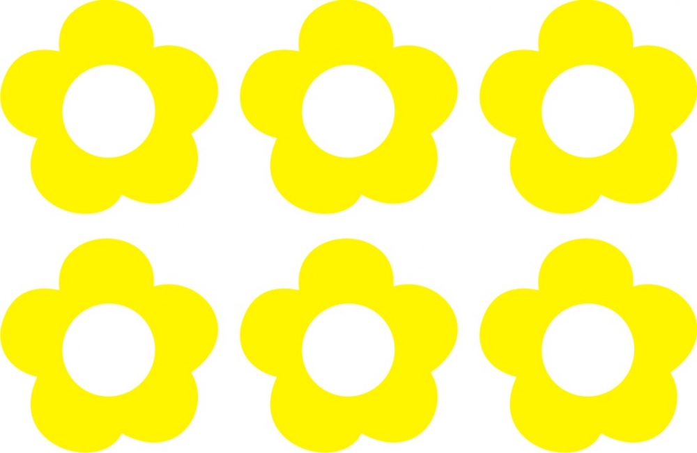 Bild 1 von Bügelmotiv Fräulein Gänseblüm 6 Stück - gelb