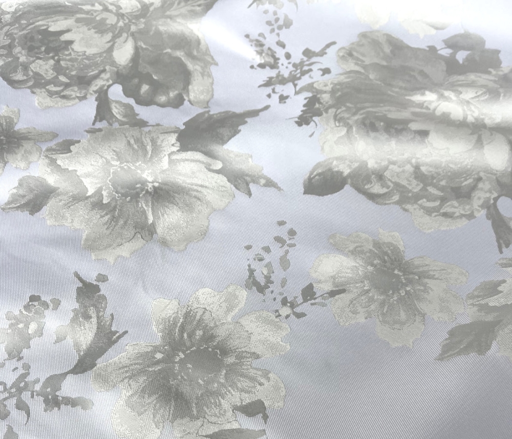 Bild 1 von Reststück Italienischer Jacquard - gewebt  Ton-in-Ton weiß gold - 200 cm
