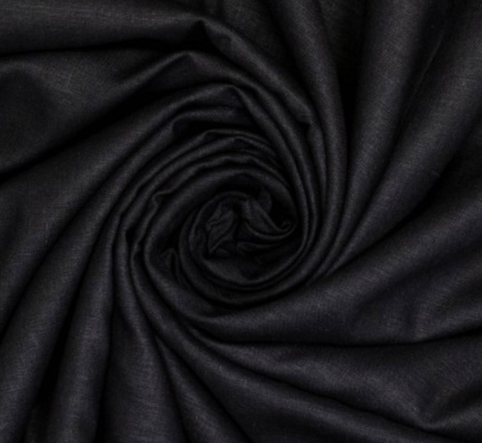 Bild 1 von Reststück Viskose Leinen - schwarz - 80 cm